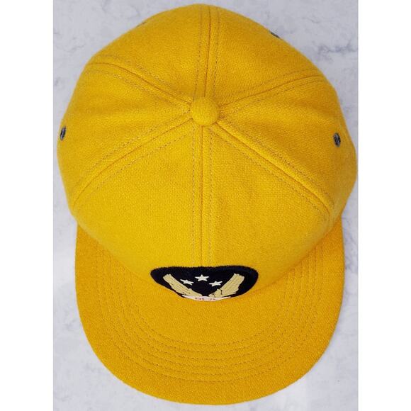 NWT DOUBLE RL RRL RALPH LAUREN Winged Logo Wool Blend Felt Ball Cap Gold/ Yellow - Picture 3 of 10